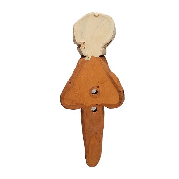 Vtg Curious Critters 1981 Hound Chef Dog Lover Pottery Wall Hook USA Unsigned - Picture 3 of 6
